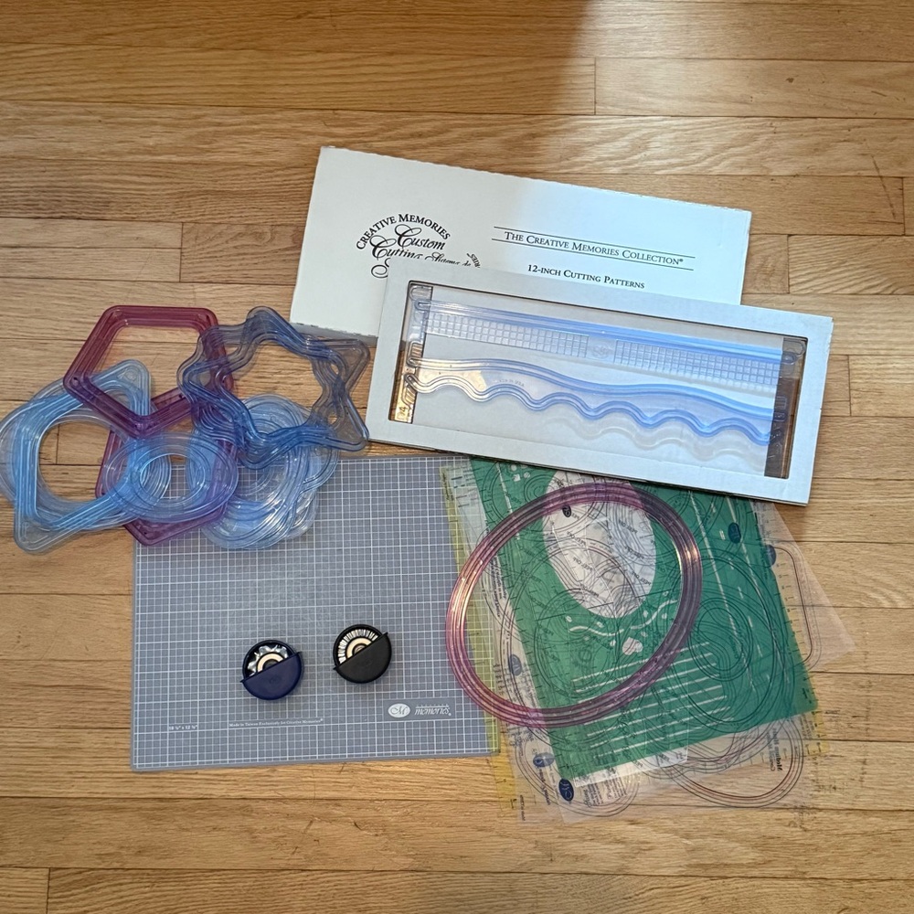Creative Memories Cutting Templates Patterns Blades Mat System